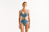 REQUIN BLEU/PERCALE ISABEL TRIKINI
