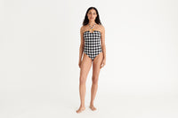 NOIR/BLANC SPHÈRE UNE-PIÈCE BUSTIER