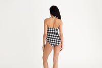 NOIR/BLANC SPHÈRE UNE-PIÈCE BUSTIER