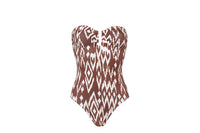 IMPRIME WIND COFFEE WARM UNE-PIÈCE BUSTIER