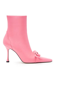 Double Bow 100 leather ankle boots - Pink