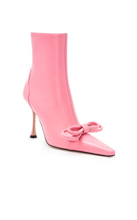 Double Bow 100 leather ankle boots - Pink