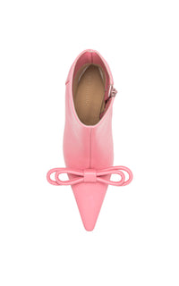 Double Bow 100 leather ankle boots - Pink