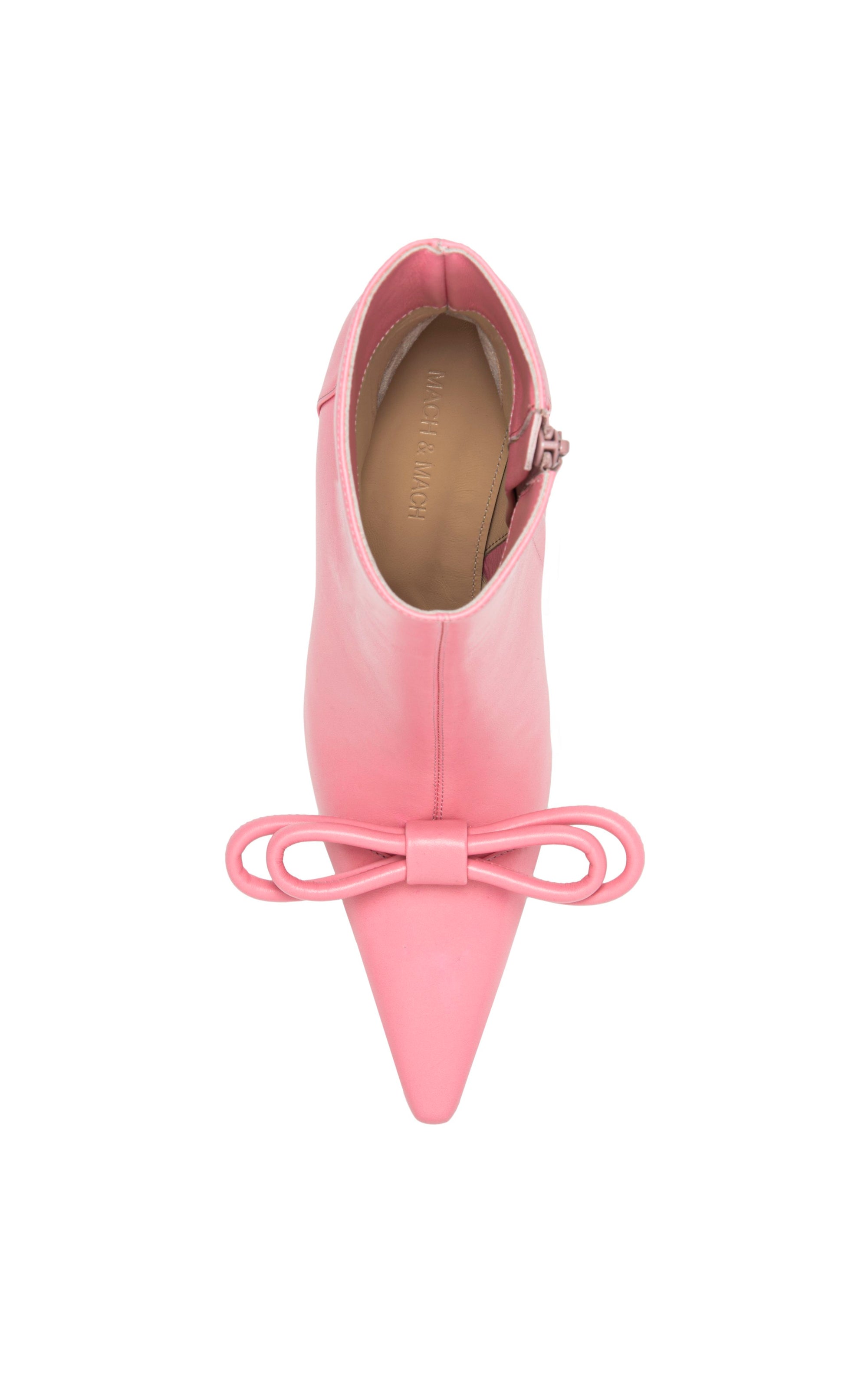 Double Bow 100 leather ankle boots - Pink