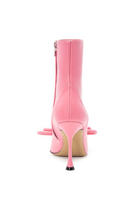 Double Bow 100 leather ankle boots - Pink