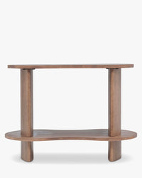Infinito shelf in solid Hevea wood - Walnut wood