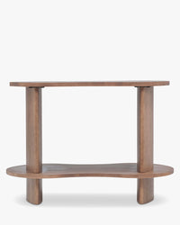 Étagère Infinito en bois d'Hévéa massif - Bois noyer