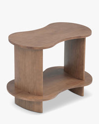 Étagère Infinito en bois d'Hévéa massif - Bois noyer