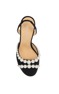 Sirène 85 beaded slingback - Black