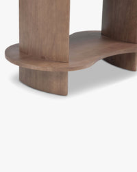 Étagère Infinito en bois d'Hévéa massif - Bois noyer