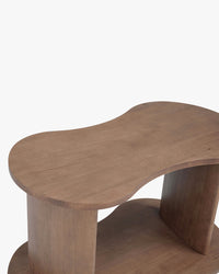 Étagère Infinito en bois d'Hévéa massif - Bois noyer