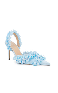 Antoinette 110 silk Slingback - Sky Blue