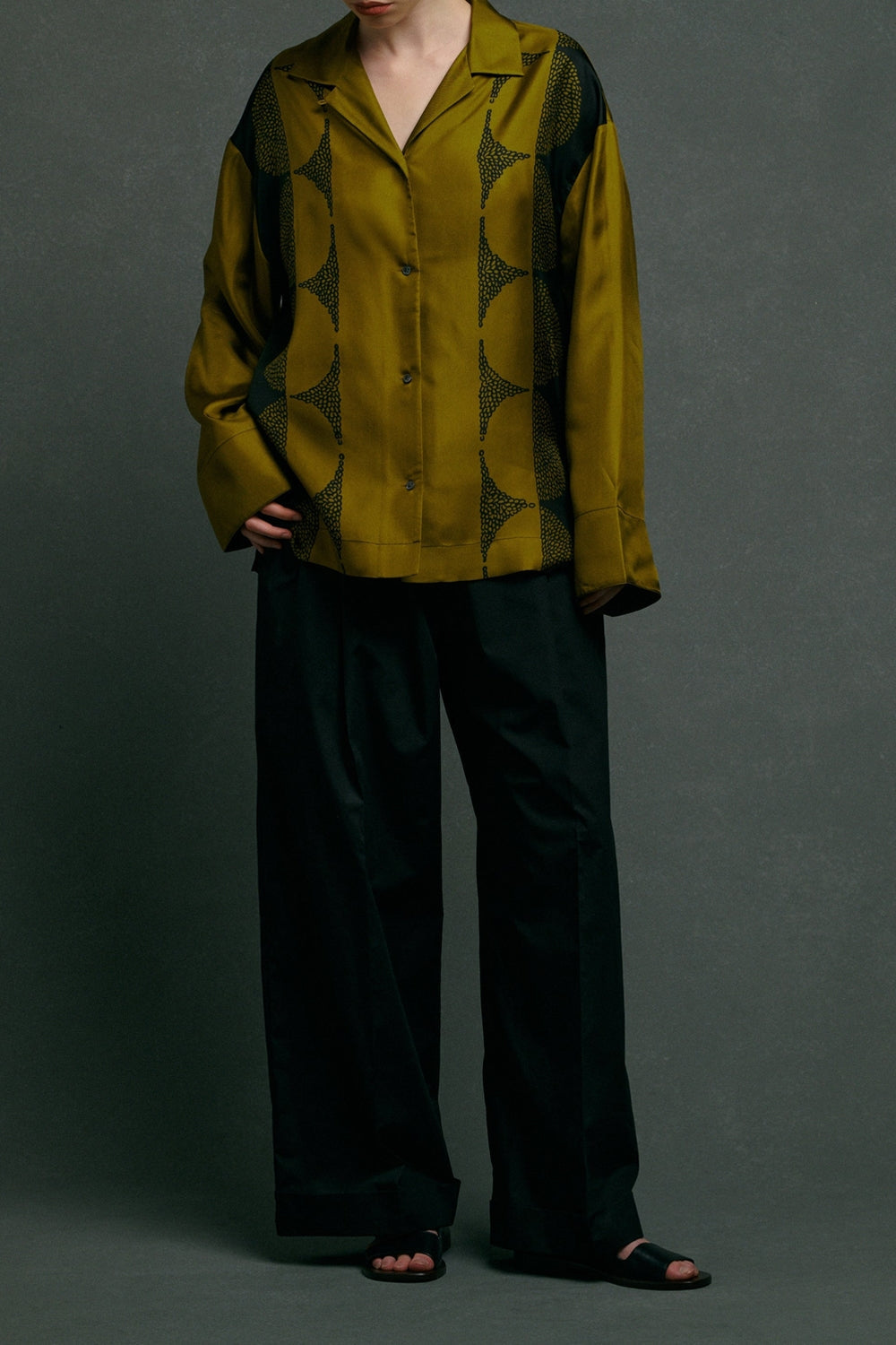 KAKI/NOIR CHEMISE ARAGON