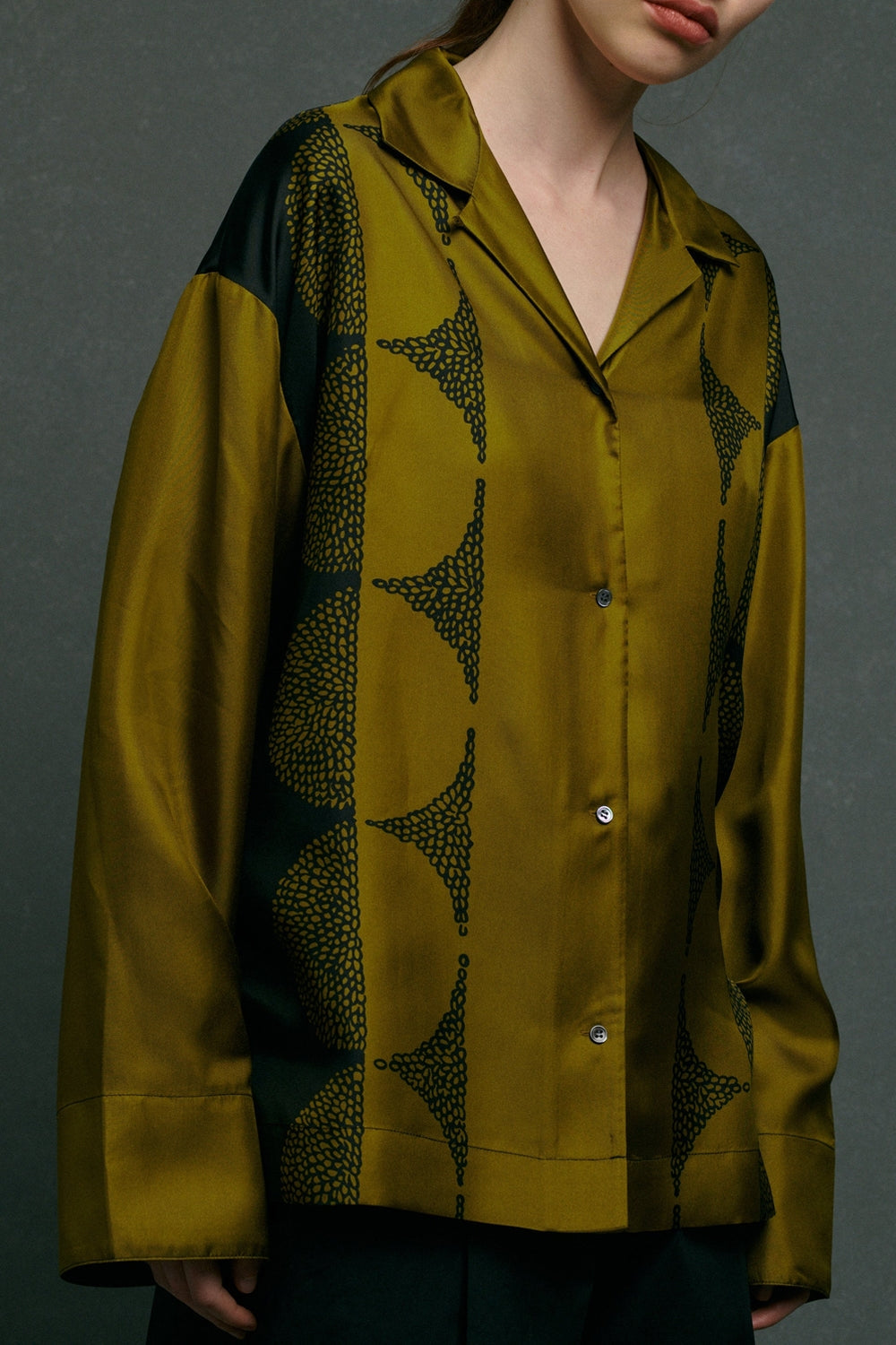 KAKI/NOIR CHEMISE ARAGON
