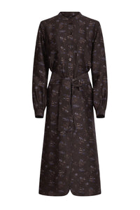 PRUNE/BLEU ROBE CHAINE & TRAME LAUREN