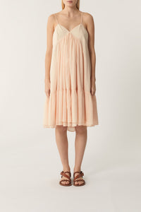 BEIGE ROSE ROBE CHAINE & TRAME MALIBU