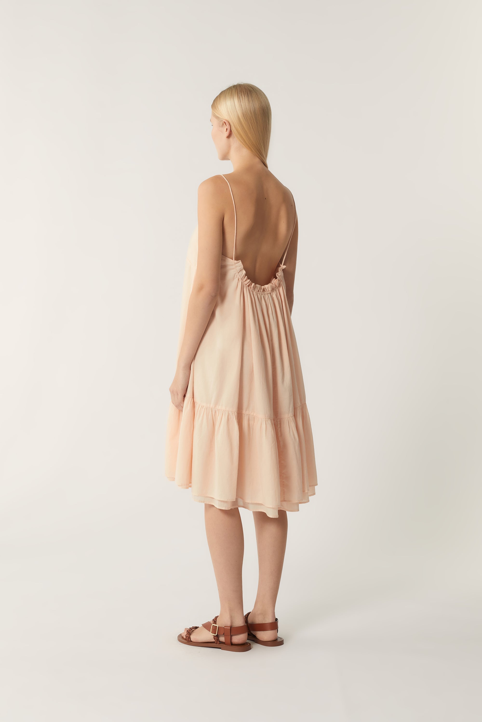 BEIGE ROSE ROBE CHAINE & TRAME MALIBU