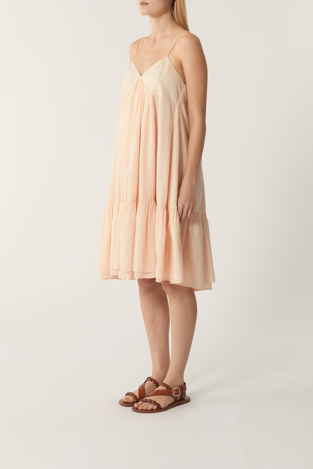 BEIGE ROSE ROBE CHAINE & TRAME MALIBU