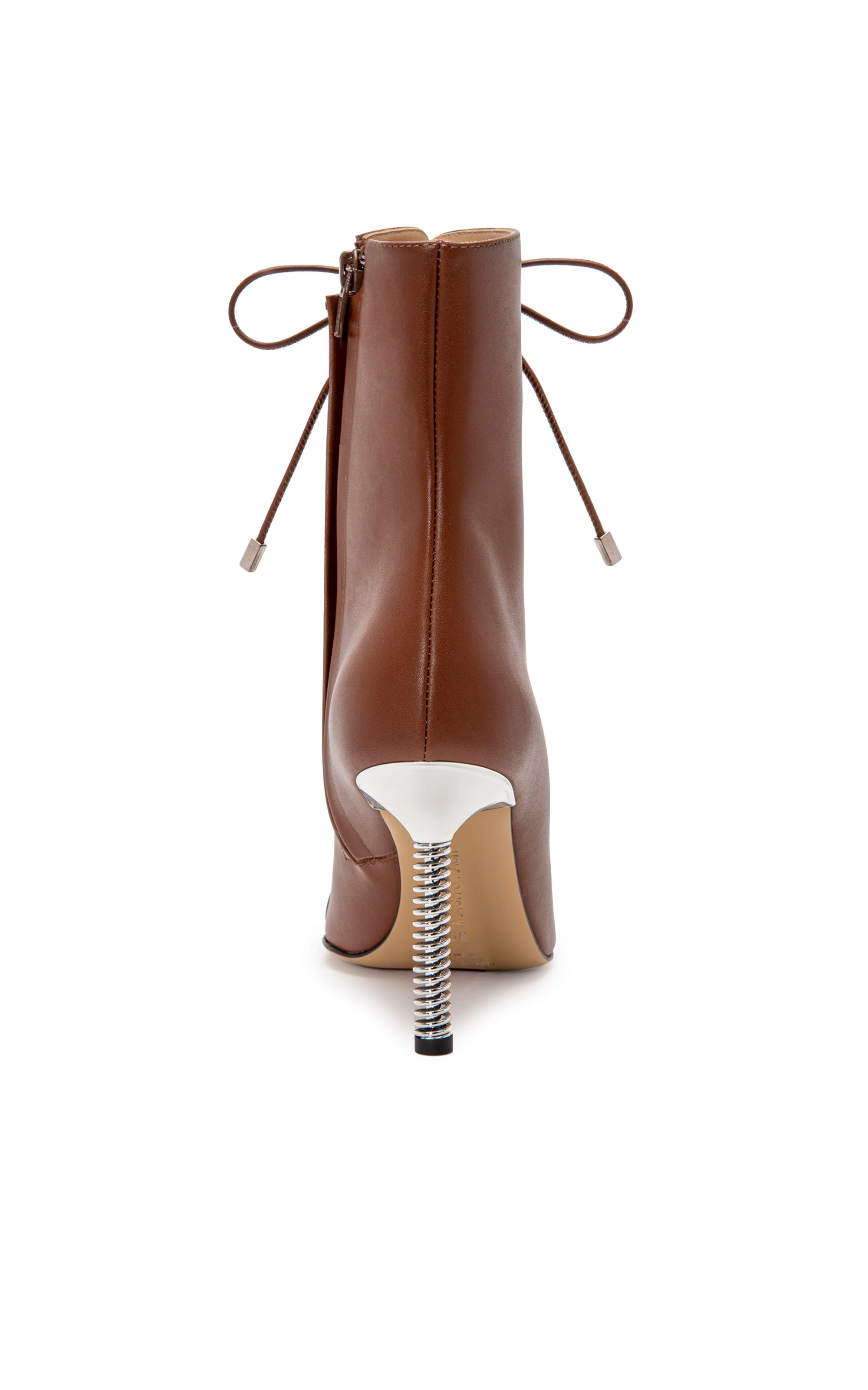 Bottines à talon Spirale 100 en cuir - Brown
