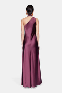 Robe longue Ushuaia en satin - Burgundy