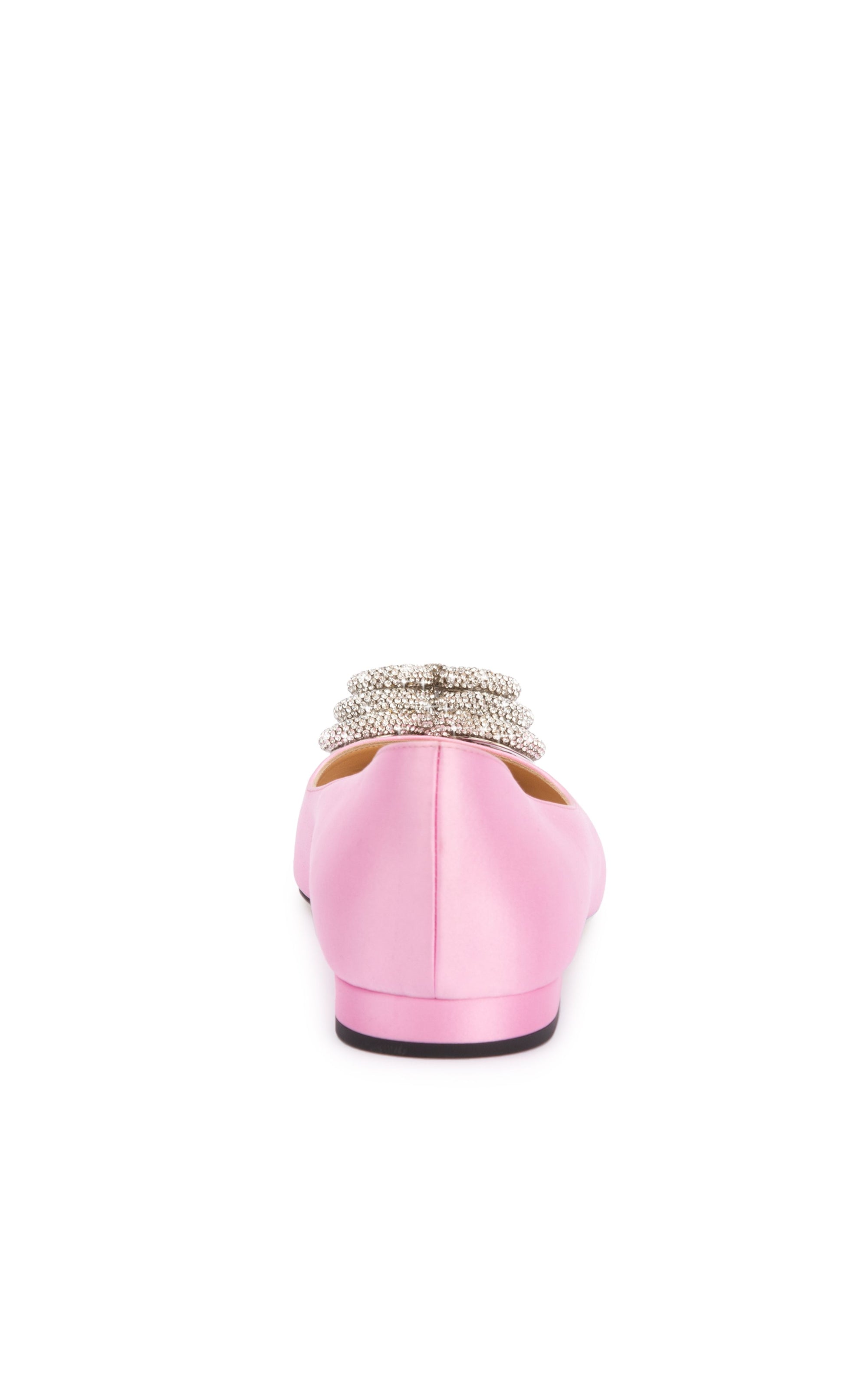 Triple Heart ballerinas in silk & strass - Pink