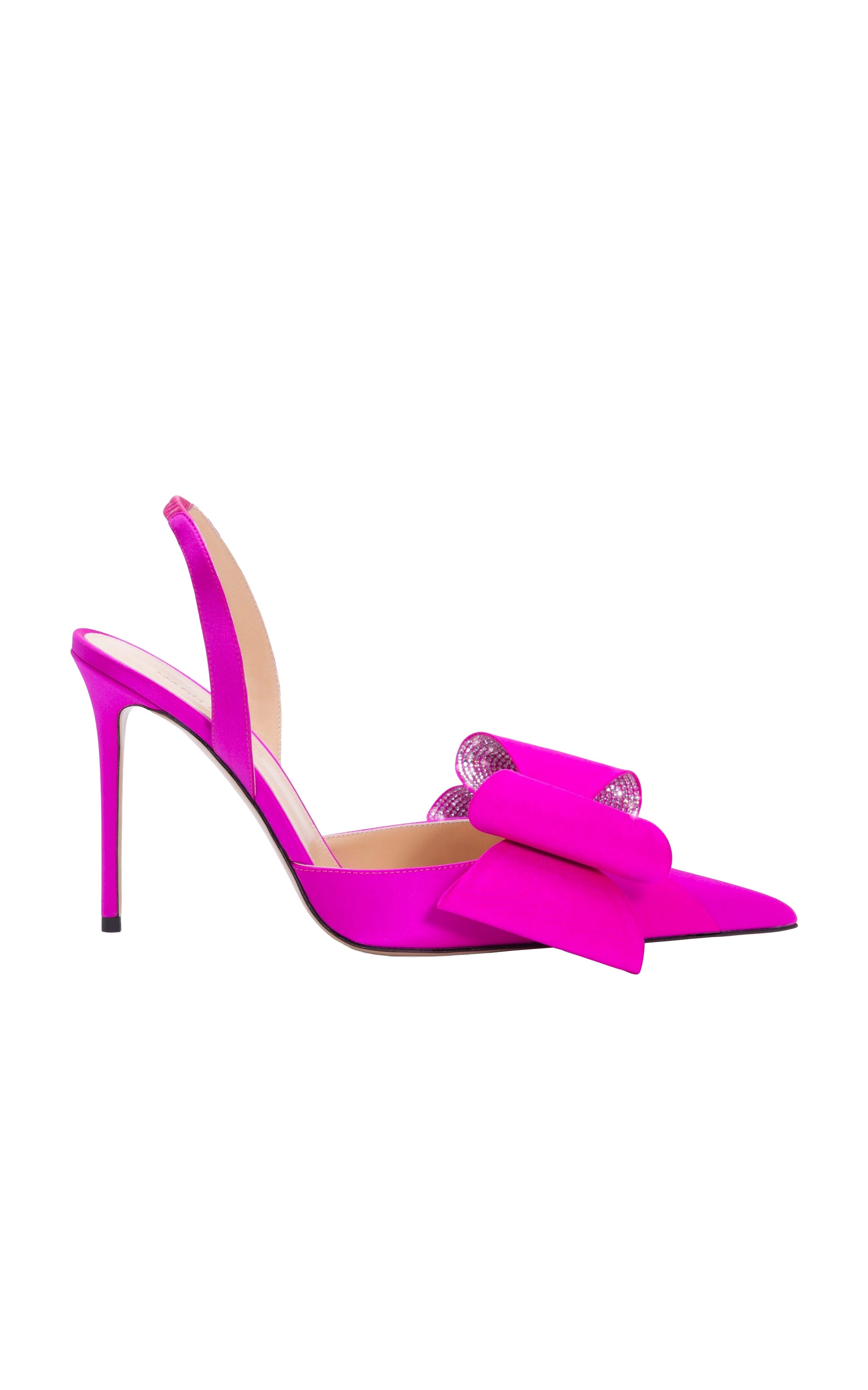 Le Cadeau 95 silk slingback - Fuchsia