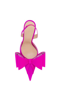 Le Cadeau 95 silk slingback - Fuchsia