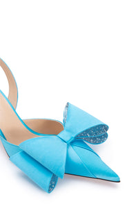 Le Cadeau 65 silk slingback - Ocean Blue