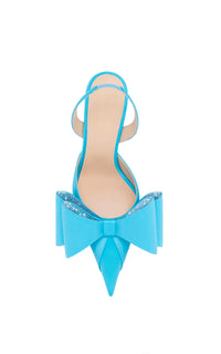 Le Cadeau 65 silk slingback - Ocean Blue