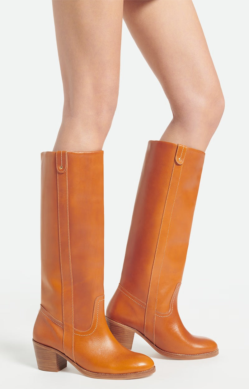 34 QTY RELIQUAT 190 // MIEL / Bottes en Cuir à Tannage Végétal - MIEL