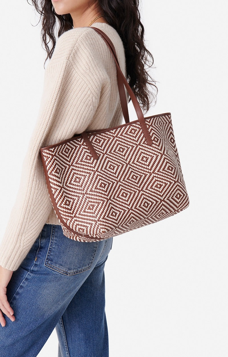 5 QTY RELIQUAT 180 // DENIM / Panier en Cuir et Coton - DENIM