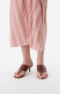 Mules à talons 45 en cuir - Betterave