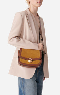 Sac à rabat Romy en cuir - Noisette & Caramel
