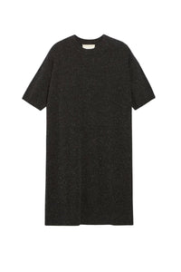 Robe courte Bleuet en laine - Charbon