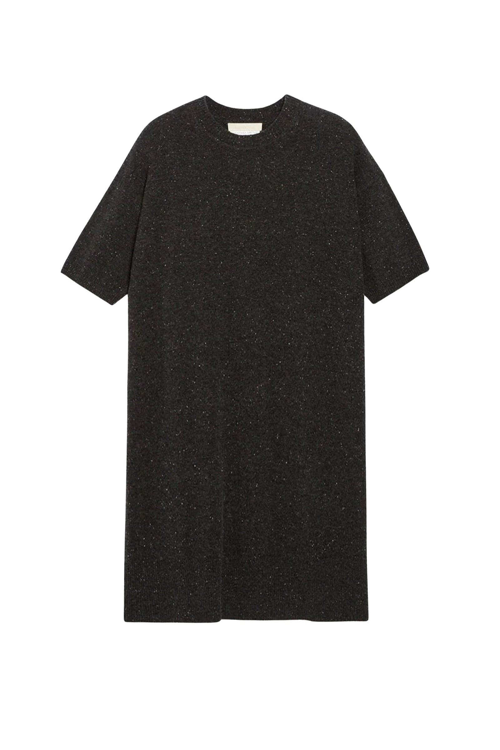 Robe courte Bleuet en laine - Charbon