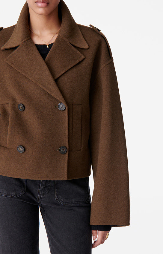 Manteau Beran en laine - Caramel