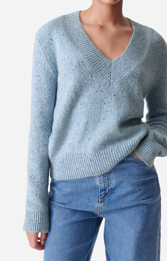 Pull Damita en laine - Azur