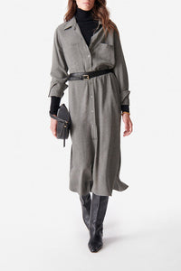 Robe midi Doll - Gris Clair