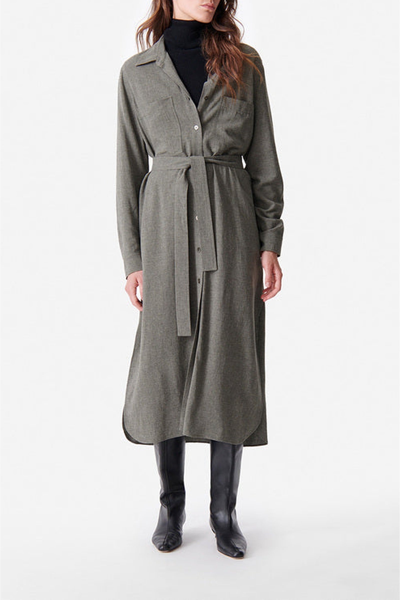 Robe midi Doll - Gris Clair