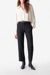 Pantalon droit taille haute Dandy - Noir