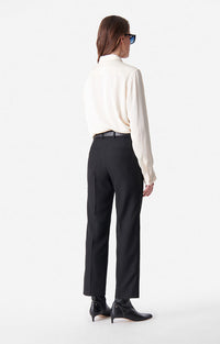 Pantalon droit taille haute Dandy - Noir