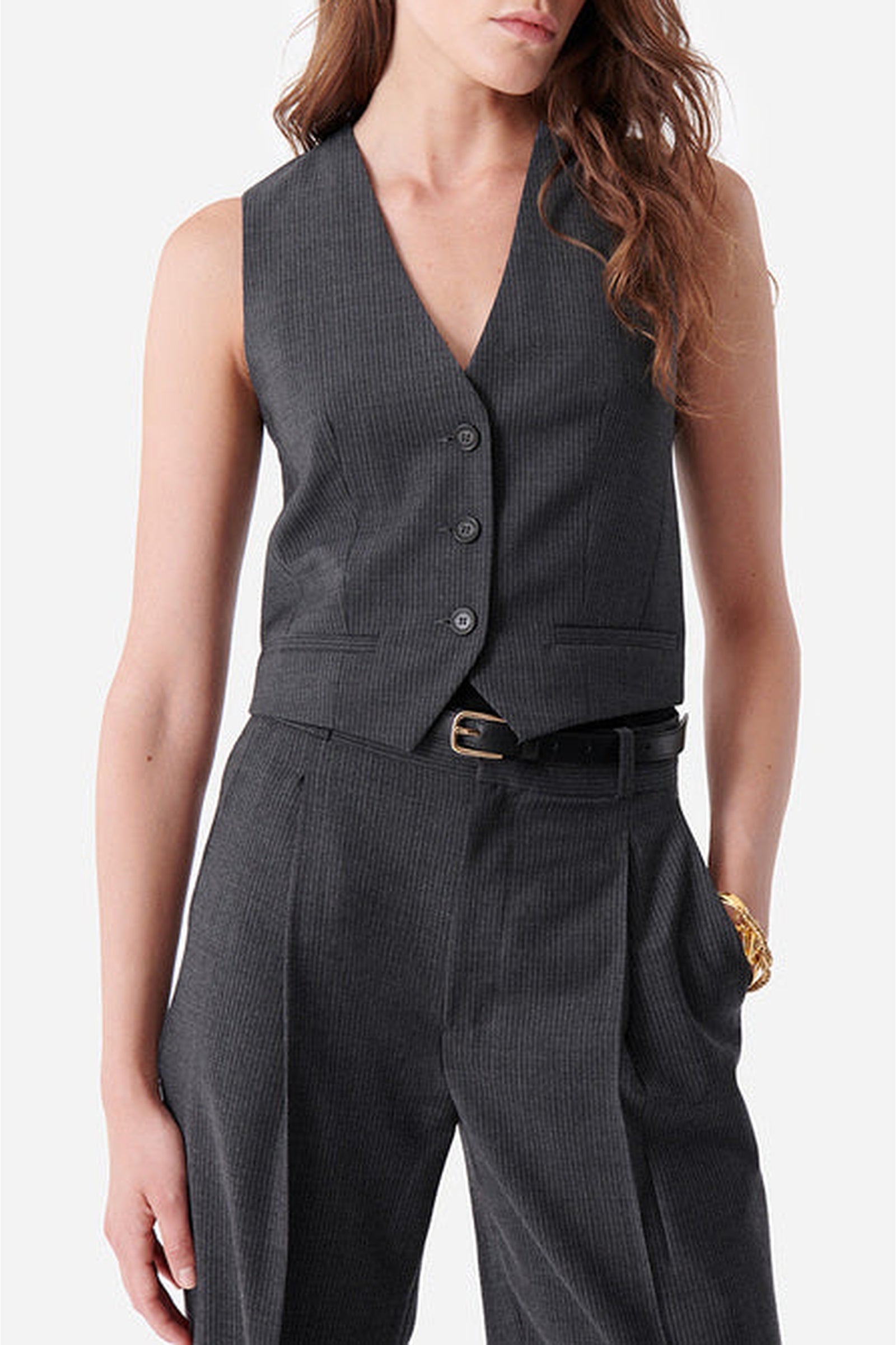 Veston de costume Denso en laine mélangée - Anthracite Chiné