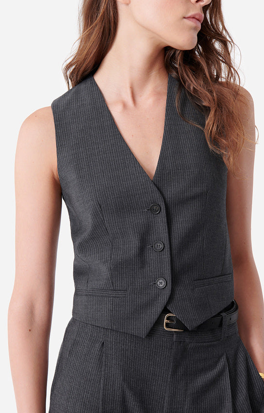 Veston de costume Denso en laine mélangée - Anthracite Chiné