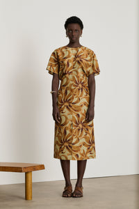 ORANGE/ARGILE ROBE CHAINE & TRAME ELLA