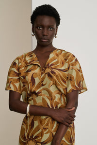 ORANGE/ARGILE ROBE CHAINE & TRAME ELLA