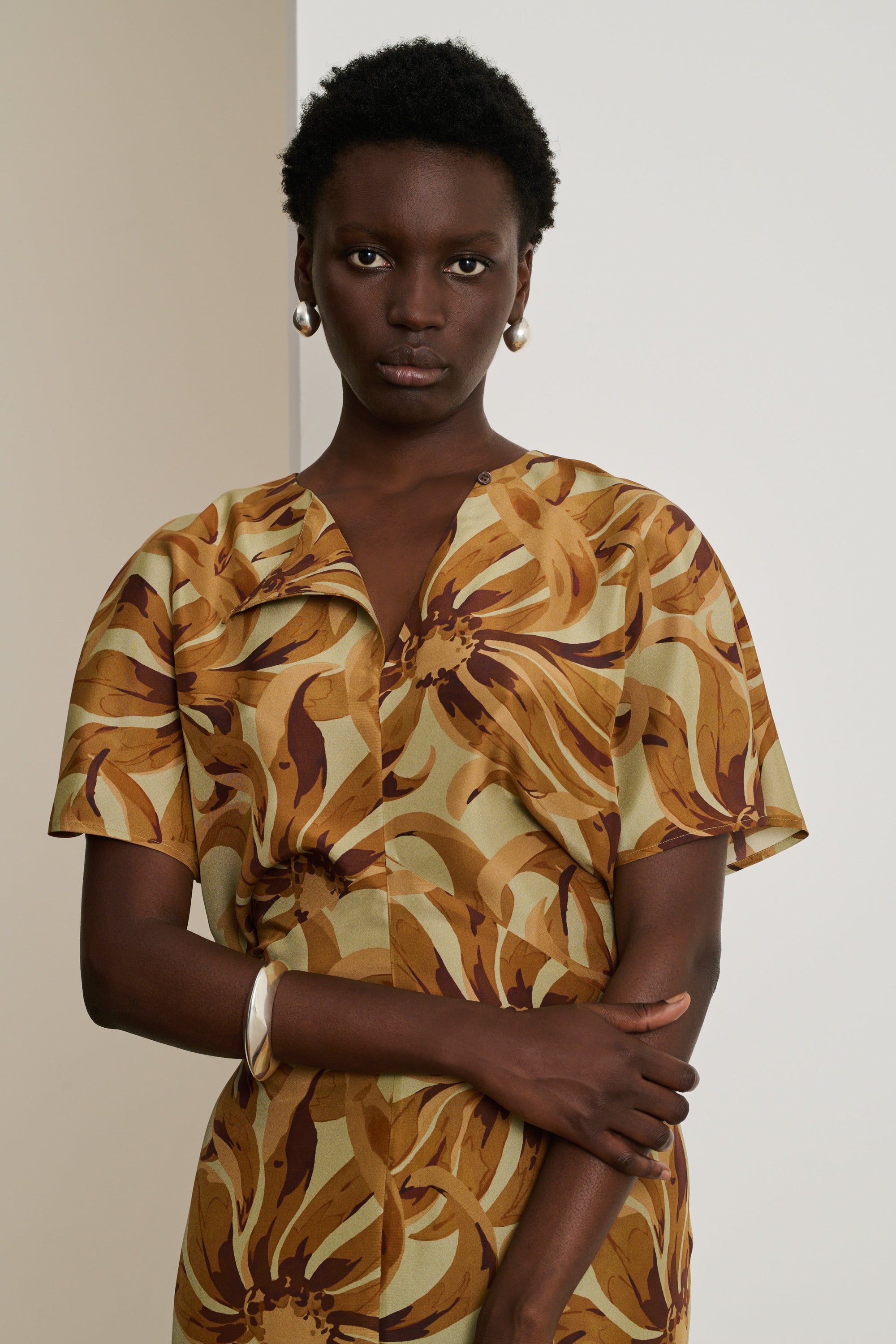 ORANGE/ARGILE ROBE CHAINE & TRAME ELLA