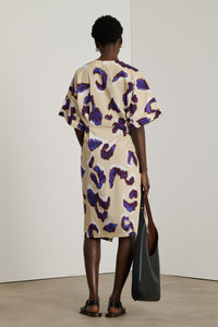 BEIGE/AUBERGINE ROBE CHAINE & TRAME ECUADOR