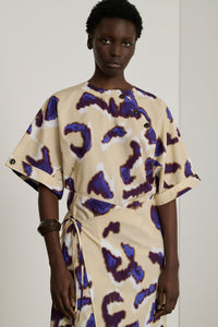 BEIGE/AUBERGINE ROBE CHAINE & TRAME ECUADOR