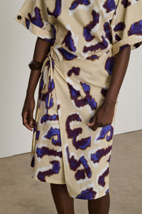 BEIGE/AUBERGINE ROBE CHAINE & TRAME ECUADOR