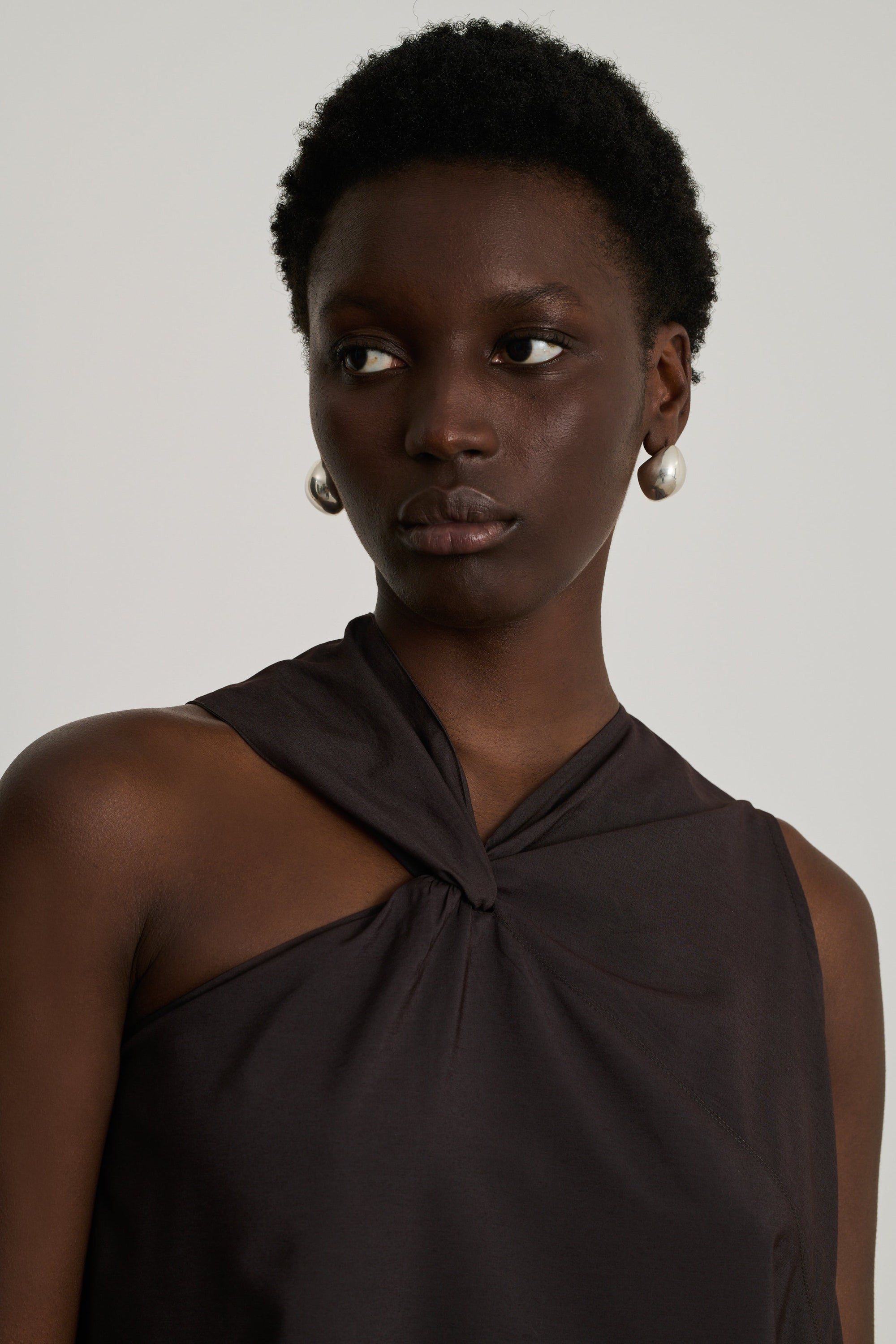 MARRON FONCE ROBE CHAINE & TRAME EMNA